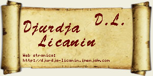 Đurđa Ličanin vizit kartica